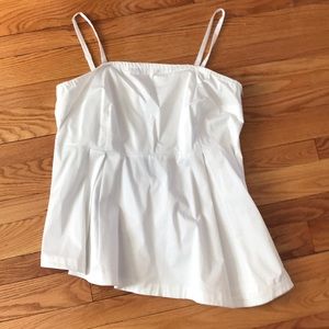 White strapped (or strapless) asymmetrical top!